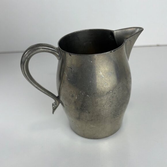 Vintage Insico Pewter Creamer Pitcher 519 Small 5 Oz Rustic Farmhouse Decor - Picture 3 of 6